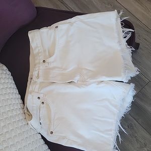 Agolde Parker Long Shorts White Sz 27